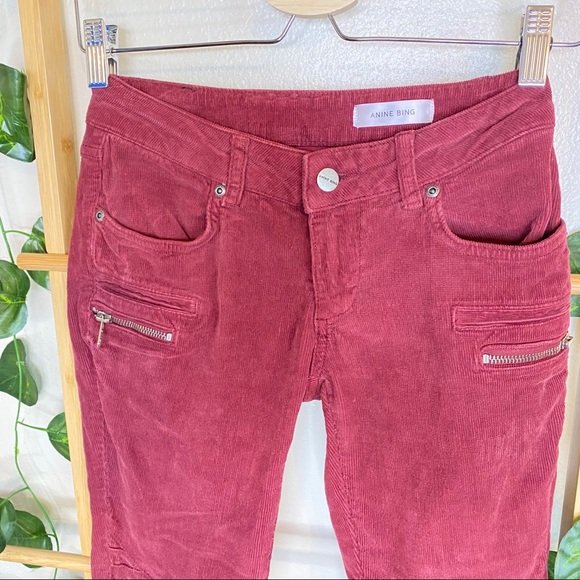 ANINE BING Corduroy skinny side zip pants 24 - Picture 5 of 13